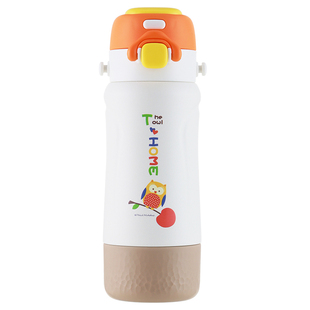 小比咔新款儿童保温杯一杯三用男孩学生上学专用吸管直饮背带水壶