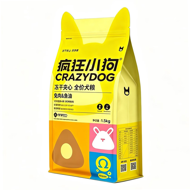 疯狂小狗兔肉鱼油冻干夹心狗粮