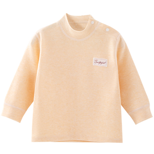 婴儿中高领打底衫秋季上衣秋冬宝宝保暖内衣套装半高领秋衣T恤春