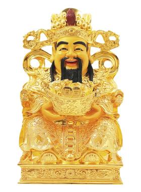 台湾纯铜鎏金财神爷佛像