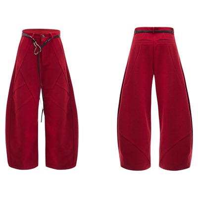 ArguECulturE毛呢立体坑纹长裤