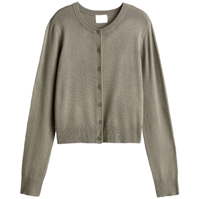 HM女装毛针织衫2025年秋季新款慵懒舒适打底衫开衫外套0579541