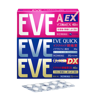 白兔eve止疼药退烧药痛经头疼牙痛药喉咙痛止痛药布洛芬片偏头痛