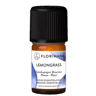 florihana有机柠檬香茅草单方精油驱蚊法国F家净化香薰黑头毛孔