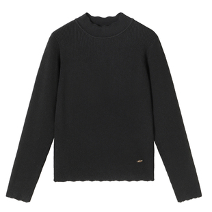 Navigare意大利小帆船童装女童毛衣红色新年款秋冬儿童针织衫上衣