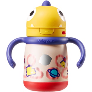 babycare保温杯霸王龙托比学饮杯316不锈钢恐龙外出保温吸管水杯