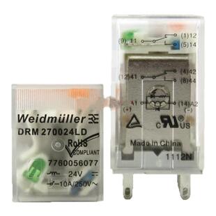 正品原装DRM270024LD 魏德米勒继电器8脚 DC24V二极管7760056077