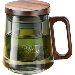 PAKCHOICE宝选耐热玻璃水杯525ml日式茶水分离多功能杯盖大容量