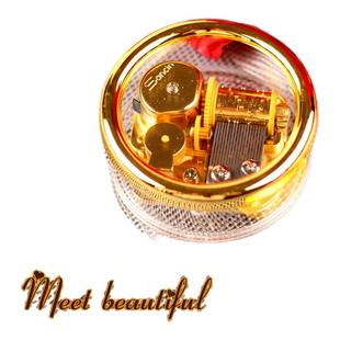 包邮!韵升镀金发条音乐盒风水招财黄铜金属天空之城男女生日礼物