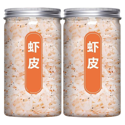 罐装虾皮无盐淡干特级干货500g新鲜虾米海米海鲜补钙即食商用优质