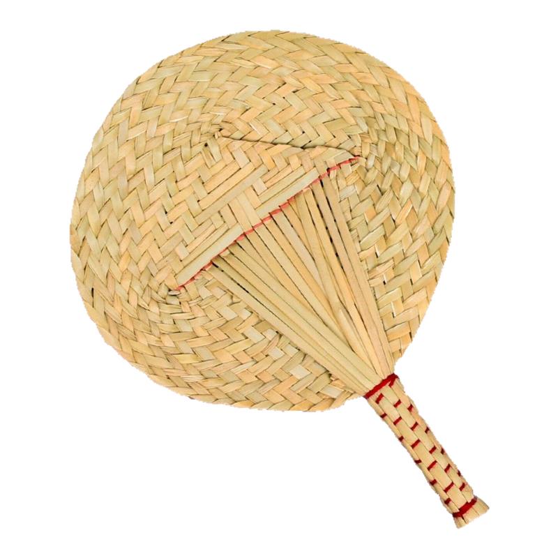 纯手工编织蒲草粽叶扇夏