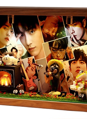 桌面应援神器！肖战照片收纳相框