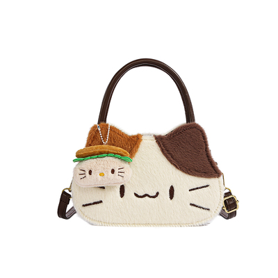 可爱三花猫手提包百搭单肩斜挎包