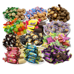 土耳其乌克兰俄罗斯哈萨克斯坦进口1000克咖啡巧克力水果牛奶味糖