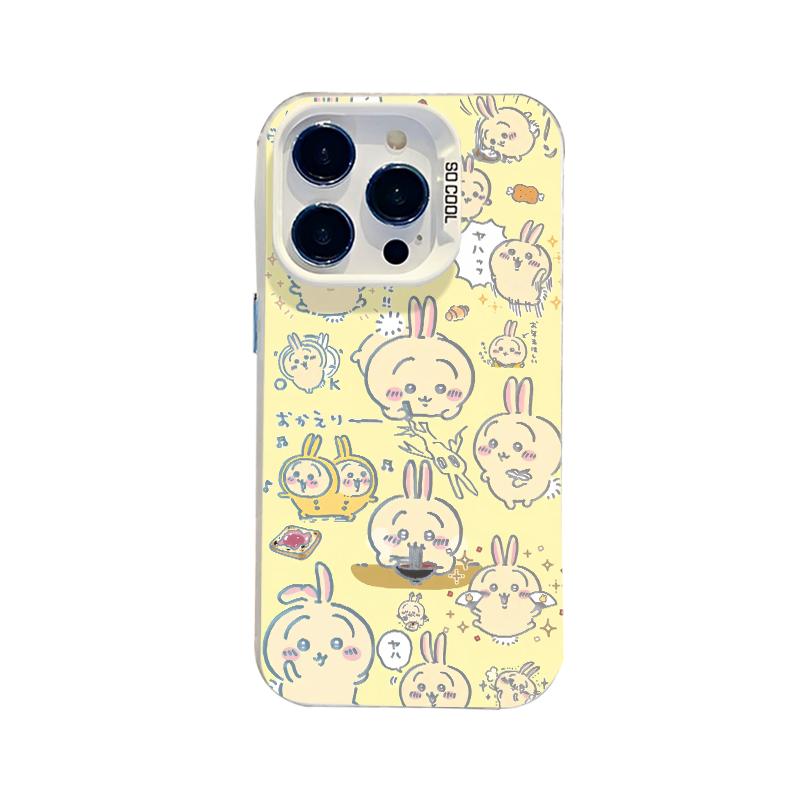 适用chiikawa苹果16promax手机壳iPhone15plus吉伊卡哇14pm可爱12mini小八x乌萨奇11镭射8plus女款13套xr外xs