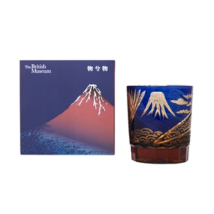 大英博物馆东瀛系列凯风快晴水晶玻璃斜身雕刻杯生日礼物七夕节