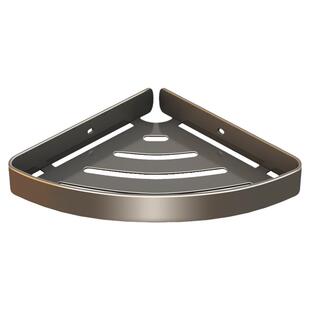 枪灰不锈钢浴室三角架 卫生间置物架 转角淋浴房洗澡间墙角三角篮