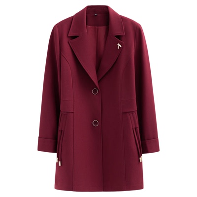 胖妈妈洋气时尚风衣外套