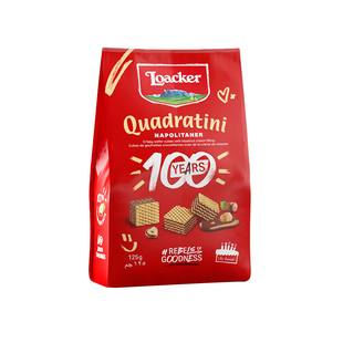 Loacker莱家进口威化饼干休闲儿童酥性解馋小吃零食榛子味125g