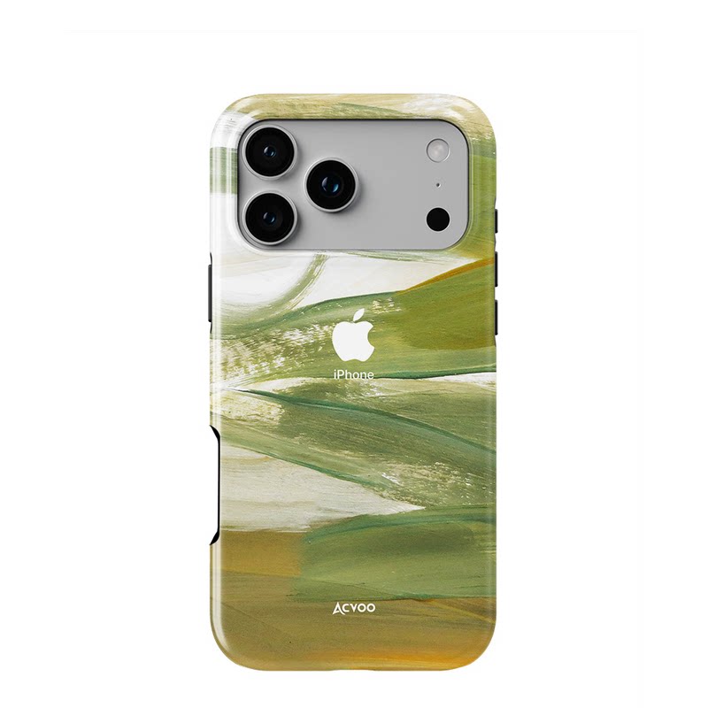 Acvoo墨绿风华油画抽象晨曦之叶iPhone17Promax保护16适用于苹果15手机壳14防摔壳13不褪色12可水洗全包