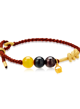 麦向好运日进斗金手绳手链