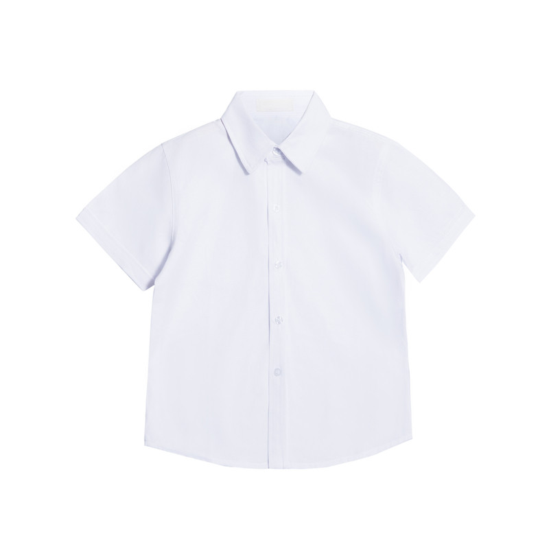 国庆节儿童白衬衫长袖男童棉衬衣女童合唱表演服小学生校服运动会