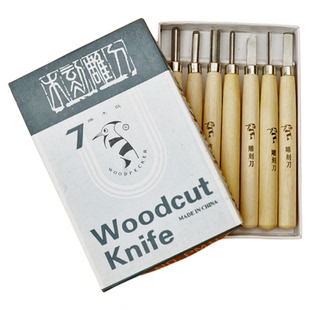 啄木鸟木刻刀套装 版画木刻刀雕刻刀 橡皮章刻刀版画刻刀PM117