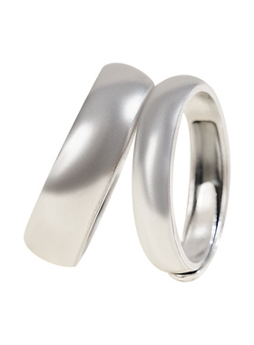 宫里上新素雪纯银对戒