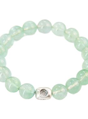 DRAGON LI狸花猫绿萤石999银手链情侣配色饰品闺蜜礼物