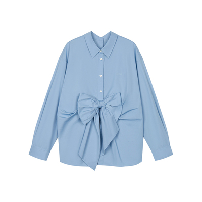 UOOYAA蝴蝶结双面两穿衬衫