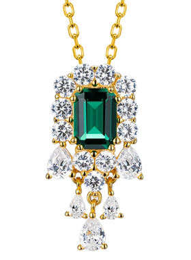 jcj时装珠宝绿色长方形宝石