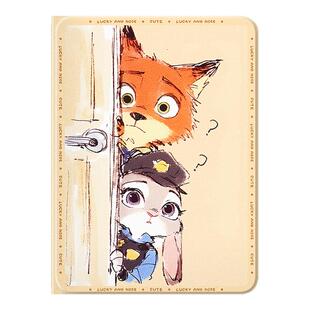 疯狂动物城适用苹果ipad11平板保护套新款女air7/6朱迪尼克mini7轻薄2/3/4第十/9/8代2022版ipadpro保护壳