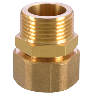 黄铜加厚4分转6分转1寸活接头内外丝双内丝直接热水器单边活接头