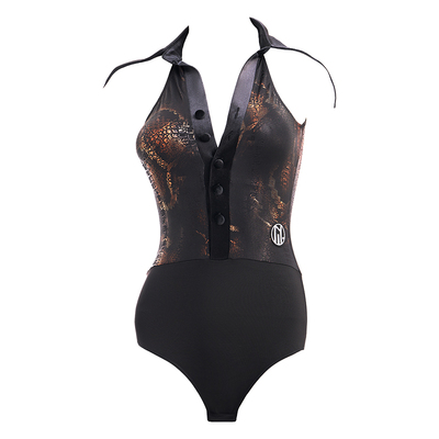 DUYQ燕尾领女士拉丁舞连体上衣