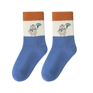 六指鼠儿童长筒袜秋冬款学生男宝宝春秋季高筒长袜男童棉袜加长