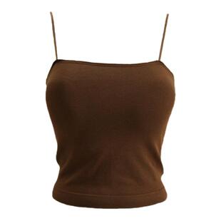 吊带背心女款带胸垫一体美背内衣一字上衣抹胸夏秋内搭外穿打底衫