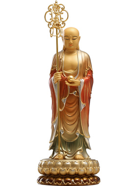 台湾纯铜九华山地藏王菩萨佛像