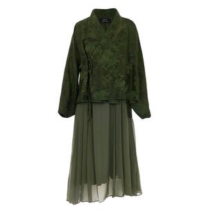 【明星同款】花木深新中式外套提花交领国风斜襟上衣改良汉服套装