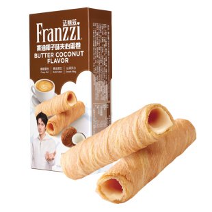 法丽兹夹心黄油蛋卷60g抹茶香草椰子味蛋酥脆脆卷休闲零食下午茶