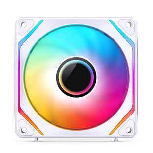乔思伯 ZL120白色12CM积木风扇ARGB神光同步轴心侧面千层镜光效