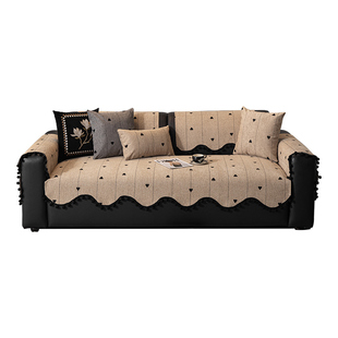 法式复古异形沙发垫盖布2025新款四季通用防猫抓防滑氛围感坐垫子