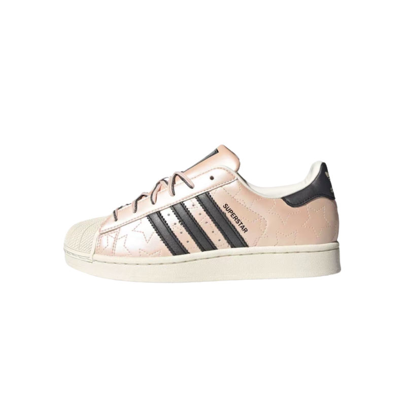 Adidas珠光粉女子星星贝壳头板鞋