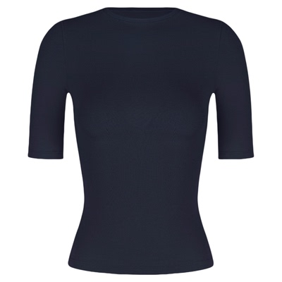 【送运费险】气质黑色中袖T恤女