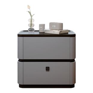 密码锁床头柜小型现代简约2025新款实木意式极简高级感主卧床边柜