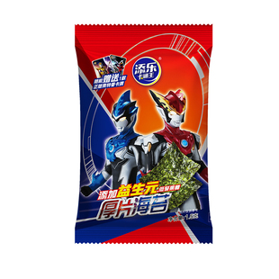 添乐卡通王奥特曼厚片海苔脆片即食脆拌饭碎儿童零食食玩赠卡片