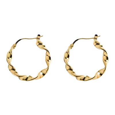 麻花圆圈耳环简约莫比乌斯环耳饰