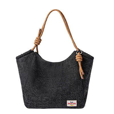 Lee 大容量牛仔帆布托特包单肩通勤包秋千包女大学生上课包