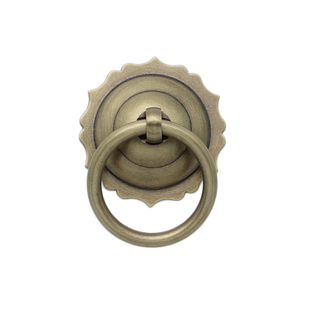 全铜大门拉手仿古铜拉环经典门环把手螺杆对装中式无缝铜环拉手