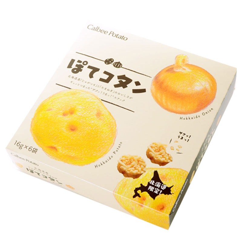 日本零食  北海道炸土豆块 土豆洋葱小脆饼6包入