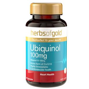 herbsofgold辅酶Q10泛醇成人中老年还原型护心脏活性易吸收和丽康